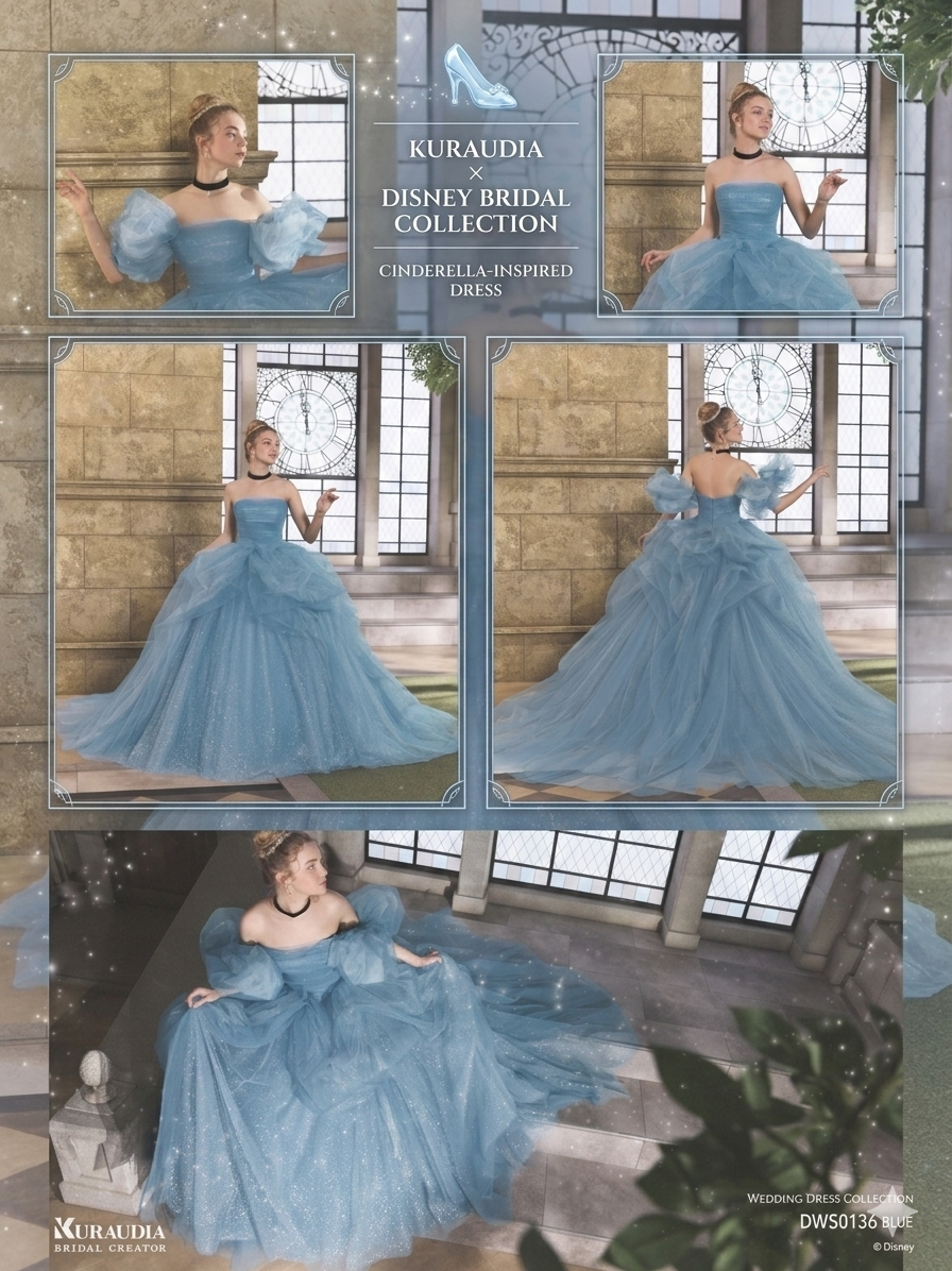 フォトウェディング ディズニードレス [シンデレラ]：ノーブルなチャペルスタイル